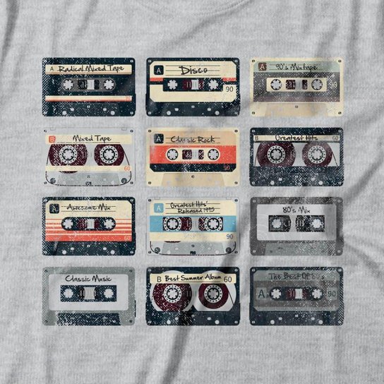 Camiseta Studio Geek Cassette Tapes Masculino