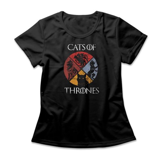 Camiseta Studio Geek Cats Of Thrones Feminino