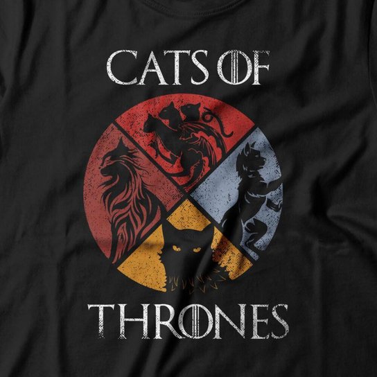 Camiseta Studio Geek Cats Of Thrones Feminino