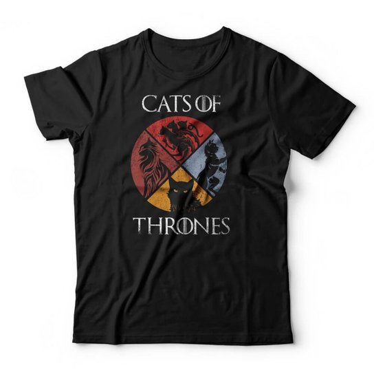 Camiseta Studio Geek Cats Of Thrones Masculino