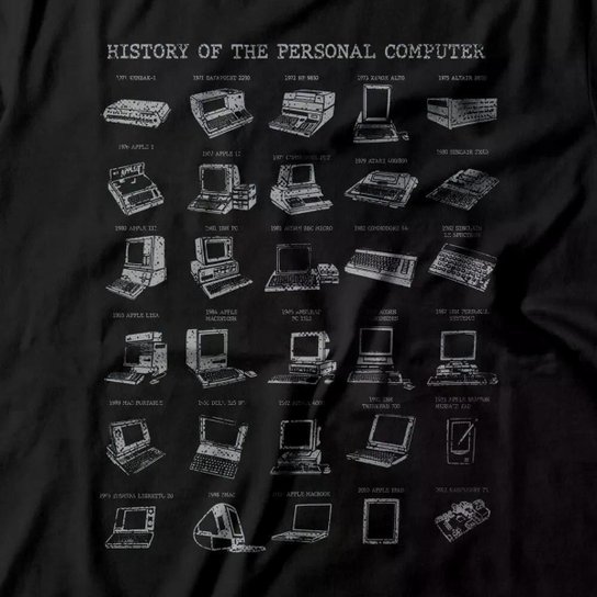 Camiseta Studio Geek Computer History Casual Preto Feminino