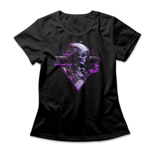 Camiseta Studio Geek Cyber Skull Feminino