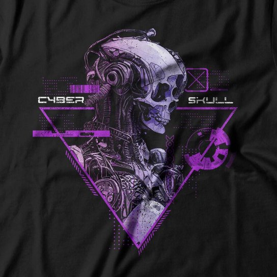 Camiseta Studio Geek Cyber Skull Masculino