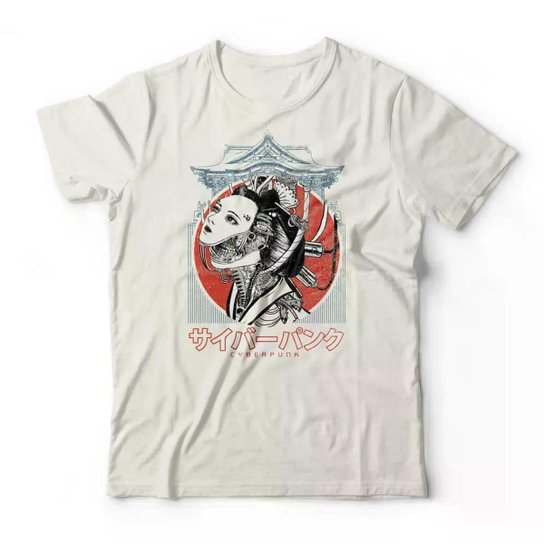 Camiseta Studio Geek Cyberpunk Geisha Masculino