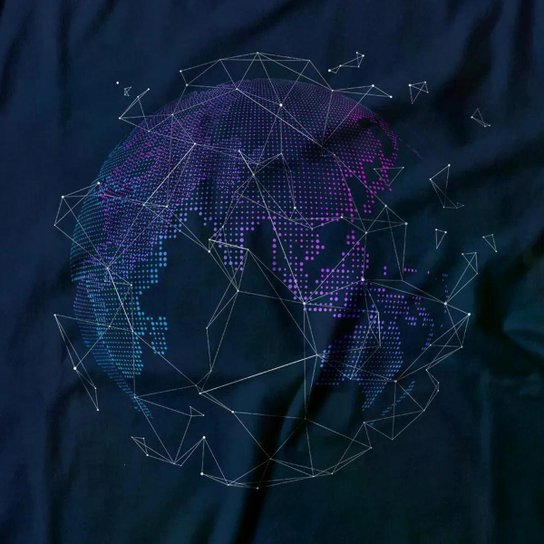 Camiseta Studio Geek Dots World Masculino