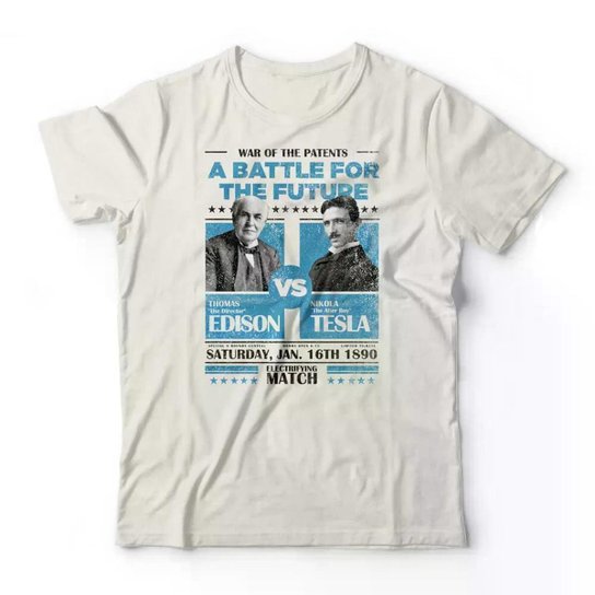 Camiseta Studio Geek Edison vs Tesla Masculino