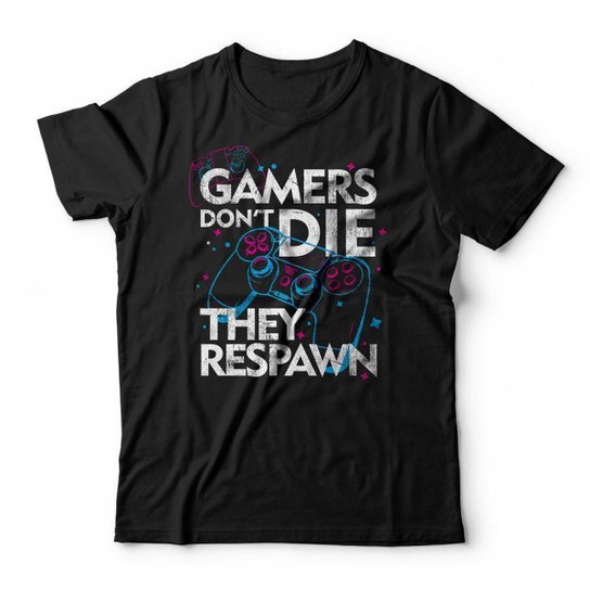 Camiseta Studio Geek Gamers Don't Die Masculino