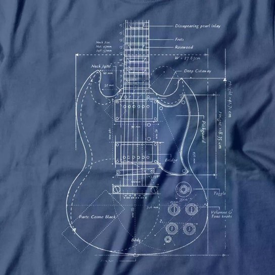Camiseta Studio Geek Guitar Project Feminino