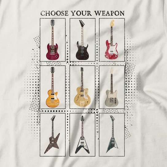 Camiseta Studio Geek Guitar Weapons Feminino