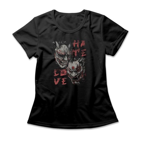 Camiseta Studio Geek Hannya Hate Love Feminino