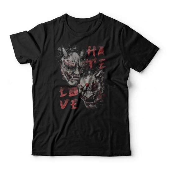 Camiseta Studio Geek Hannya Hate Love Masculino