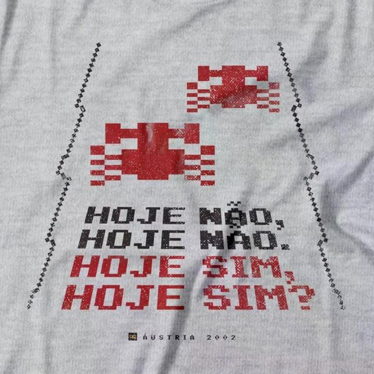 Camiseta Studio Geek Hoje Sim Casual Mescla Cinza Masculino