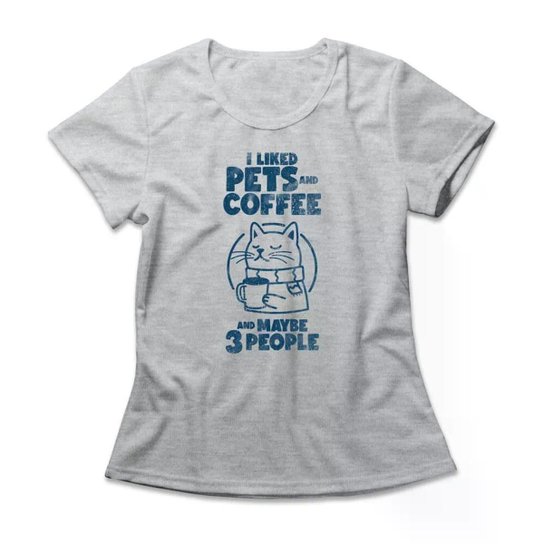 Camiseta Studio Geek I Liked Pets And Coffee Feminino