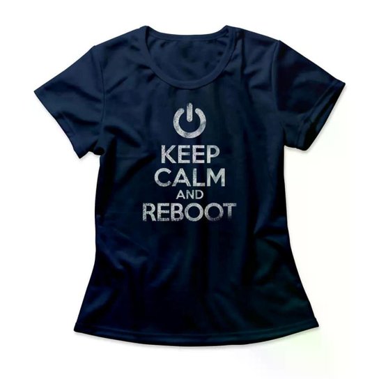 Camiseta Studio Geek Keep Calm And Reboot Feminino