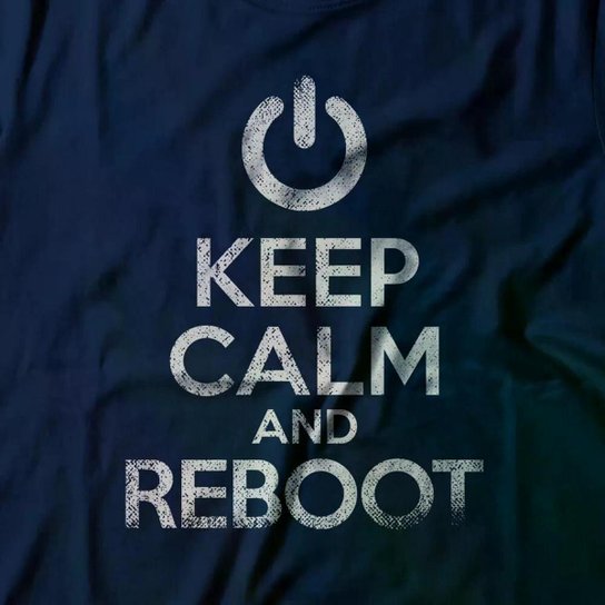 Camiseta Studio Geek Keep Calm And Reboot Feminino