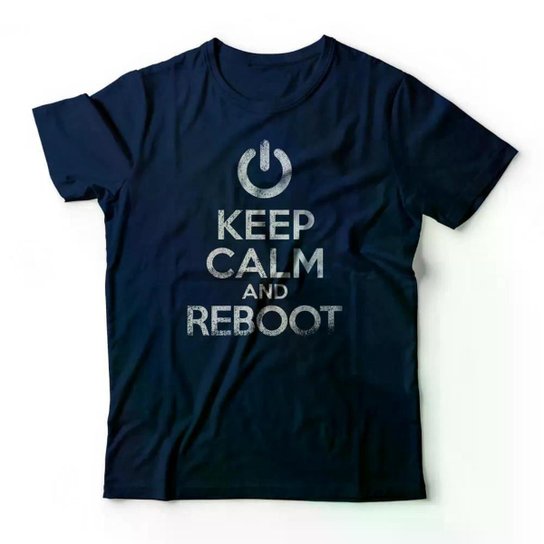 Camiseta Studio Geek Keep Calm And Reboot Masculino