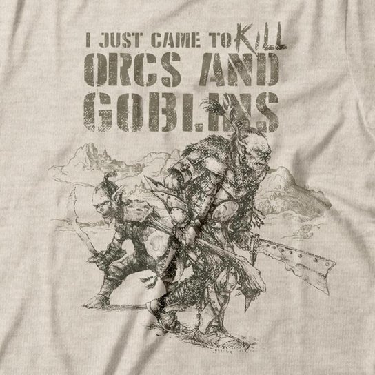 Camiseta Studio Geek Kill Orcs And Goblins Masculino