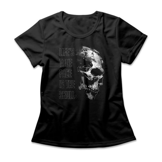 Camiseta Studio Geek Life's True Face Is The Skull Feminino
