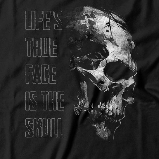 Camiseta Studio Geek Life's True Face Is The Skull Feminino