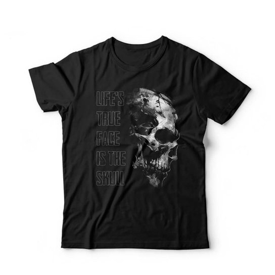 Camiseta Studio Geek Life's True Face Is The Skull Masculino