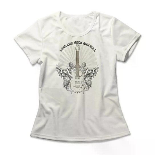 Camiseta Studio Geek Long Live Rock And Roll Feminino