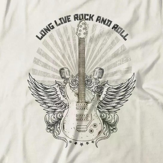 Camiseta Studio Geek Long Live Rock And Roll Feminino