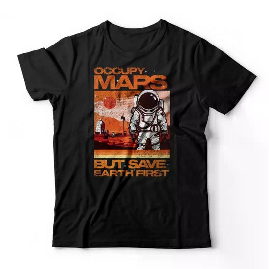 Camiseta Studio Geek Occupy Mars Masculino