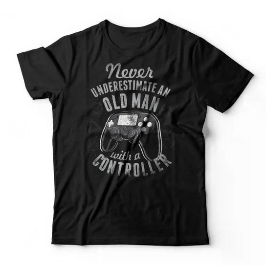 Camiseta Studio Geek Old Man With A Controller Masculino