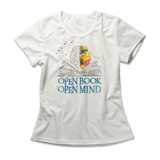 Camiseta Studio Geek Open Book Open Mind Feminino