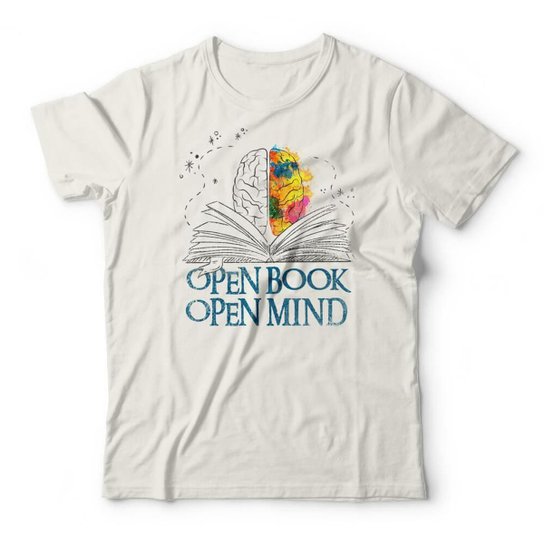 Camiseta Studio Geek Open Book Open Mind Masculino