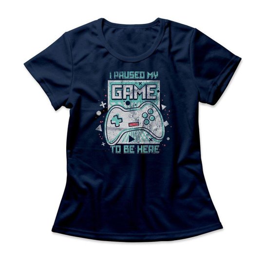 Camiseta Studio Geek Paused My Game Feminino