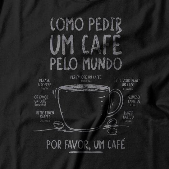 Camiseta Studio Geek Pedir Um Café Pelo Mundo Feminino