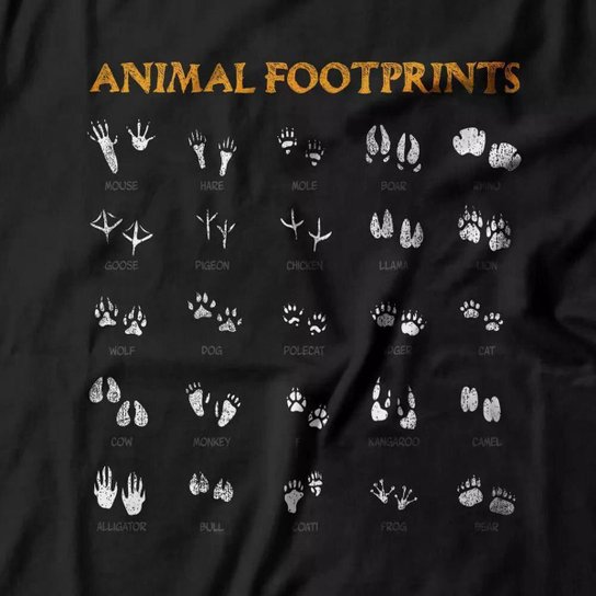 Camiseta Studio Geek Pegadas De Animais Feminino