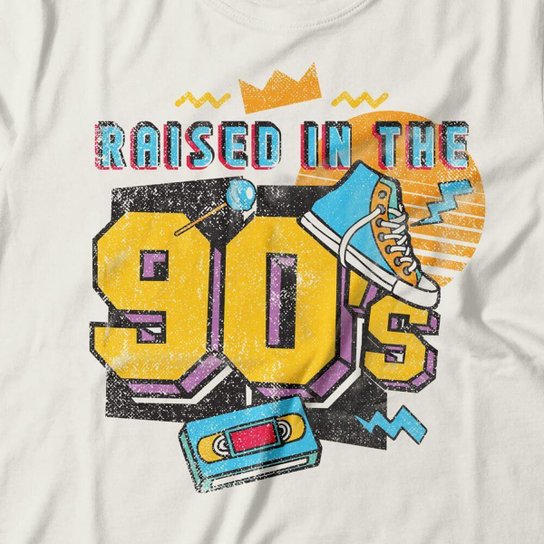 Camiseta Studio Geek Raised In The 90's Masculino