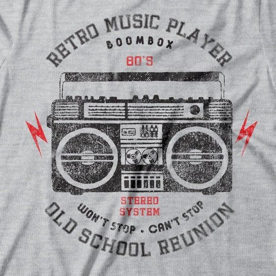 Camiseta Studio Geek Retro Music Player Unissex