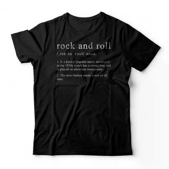 Camiseta Studio Geek Rock And Roll Definition Masculino