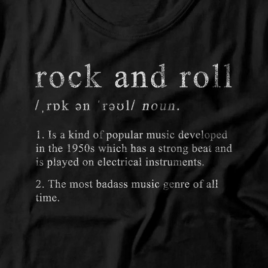 Camiseta Studio Geek Rock And Roll Definition Masculino