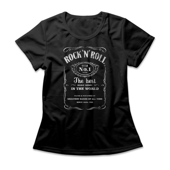 Camiseta Studio Geek Rock 'N' Roll Label Feminino
