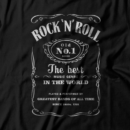 Camiseta Studio Geek Rock 'N' Roll Label Feminino