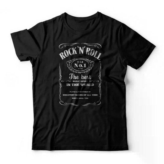 Camiseta Studio Geek Rock 'N' Roll Label Masculino