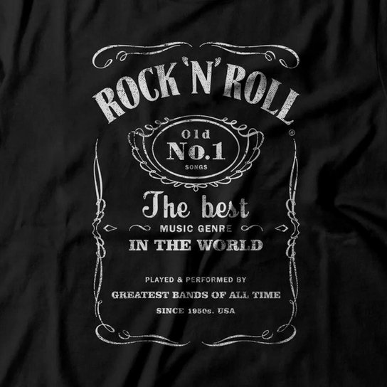 Camiseta Studio Geek Rock 'N' Roll Label Masculino