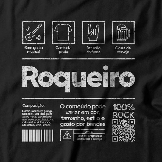 Camiseta Studio Geek Roqueiro Masculino