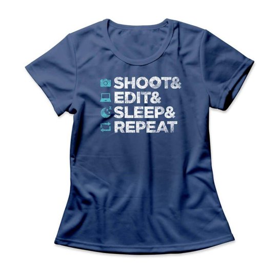 Camiseta Studio Geek Shoot Repeat Feminino