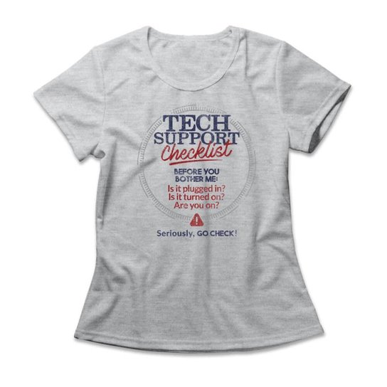 Camiseta Studio Geek Tech Support Checklist Feminino