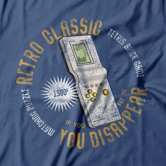 Camiseta Studio Geek Tetris Retro Mini Game Unissex