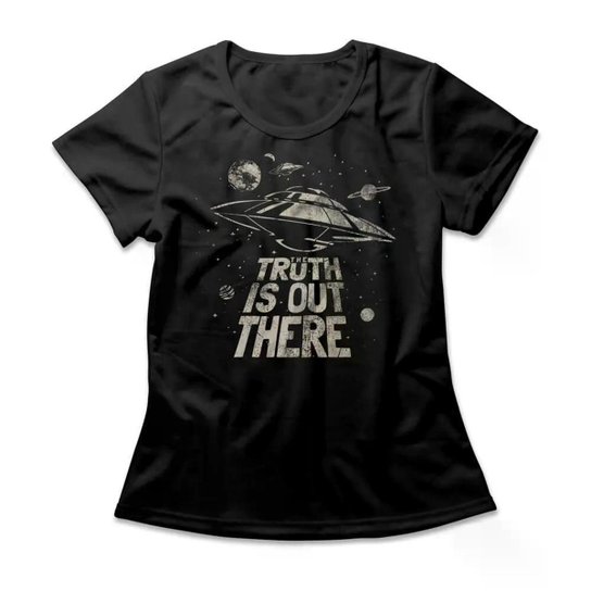Camiseta Studio Geek The Truth Is Out There Casual Preto Feminino