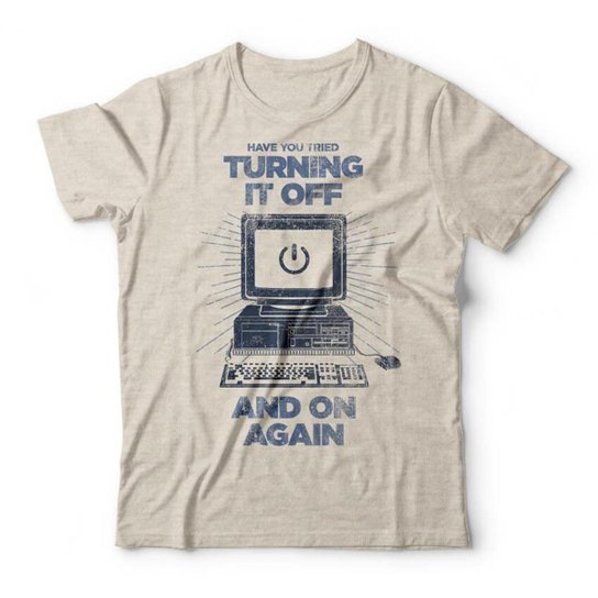 Camiseta Studio Geek Turning It Off And On Unissex