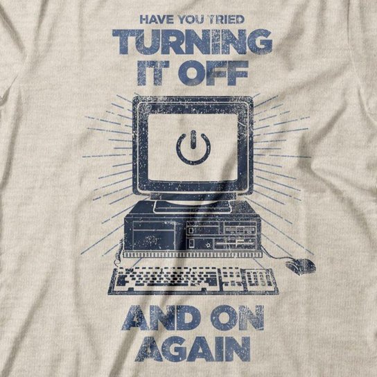 Camiseta Studio Geek Turning It Off And On Unissex