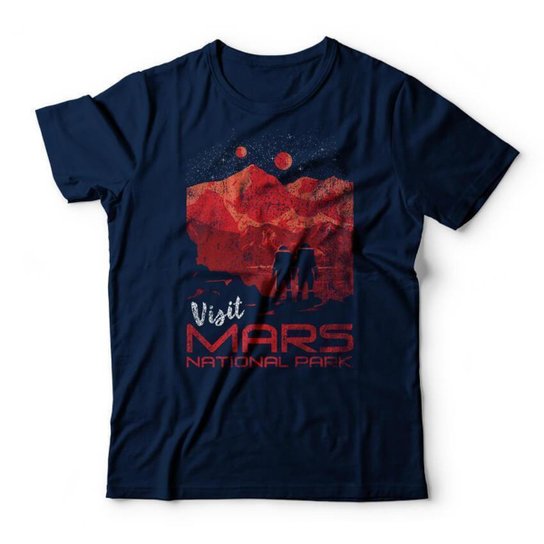 Camiseta Studio Geek Visit Mars Unissex
