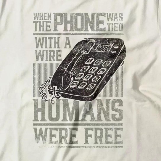 Camiseta Studio Geek Wire Phone Casual Off White Feminino